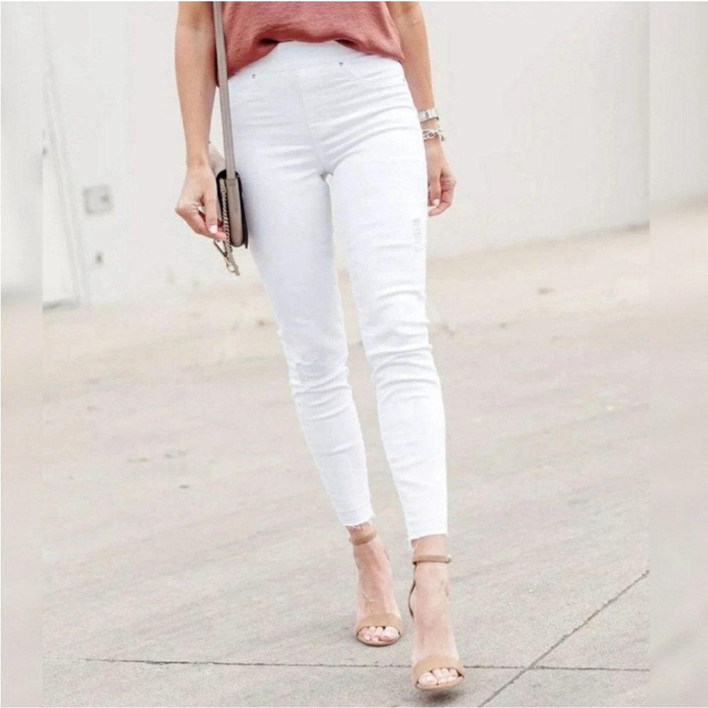 SPANX NWT Distressed Skinny Jean White XS